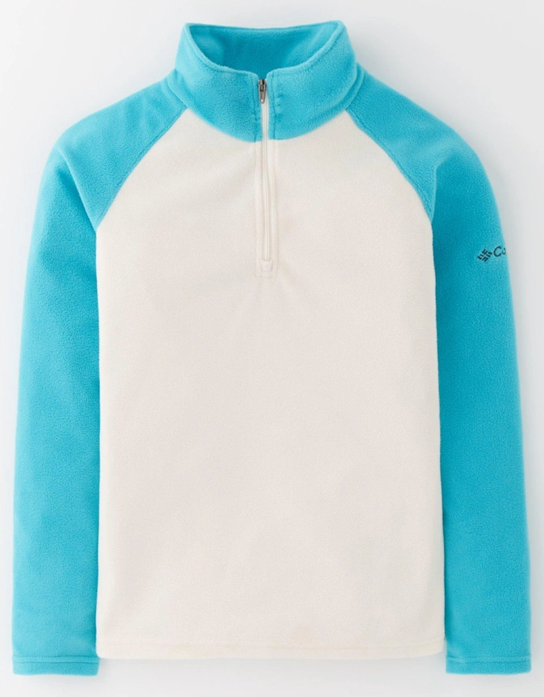 Youth Girls Glacial Fleece Half Zip - White