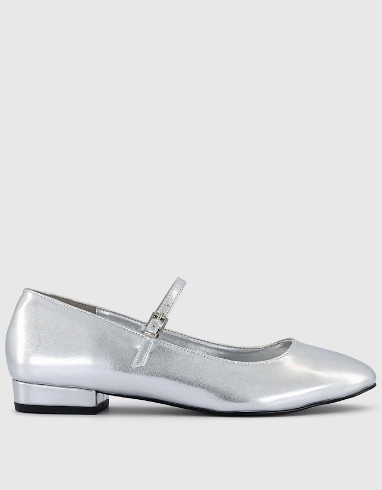 Freida Patent Mary Janes - Silver