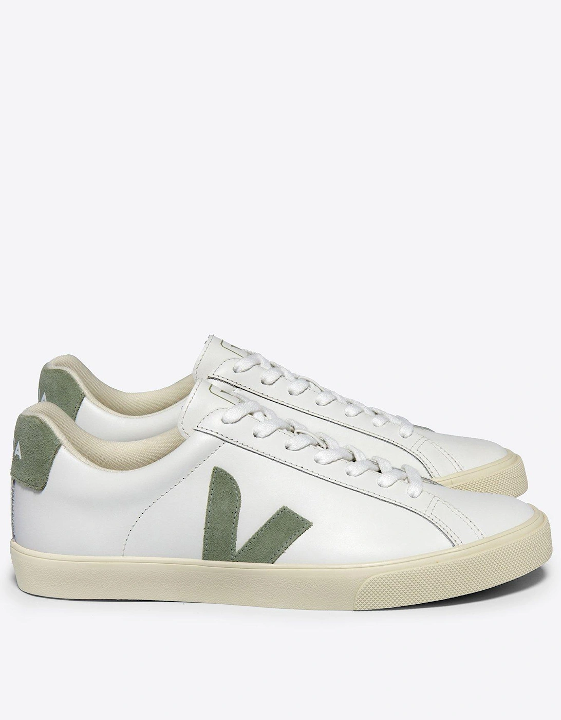 Womens Esplar Logo Trainers - White/Green, 5 of 4