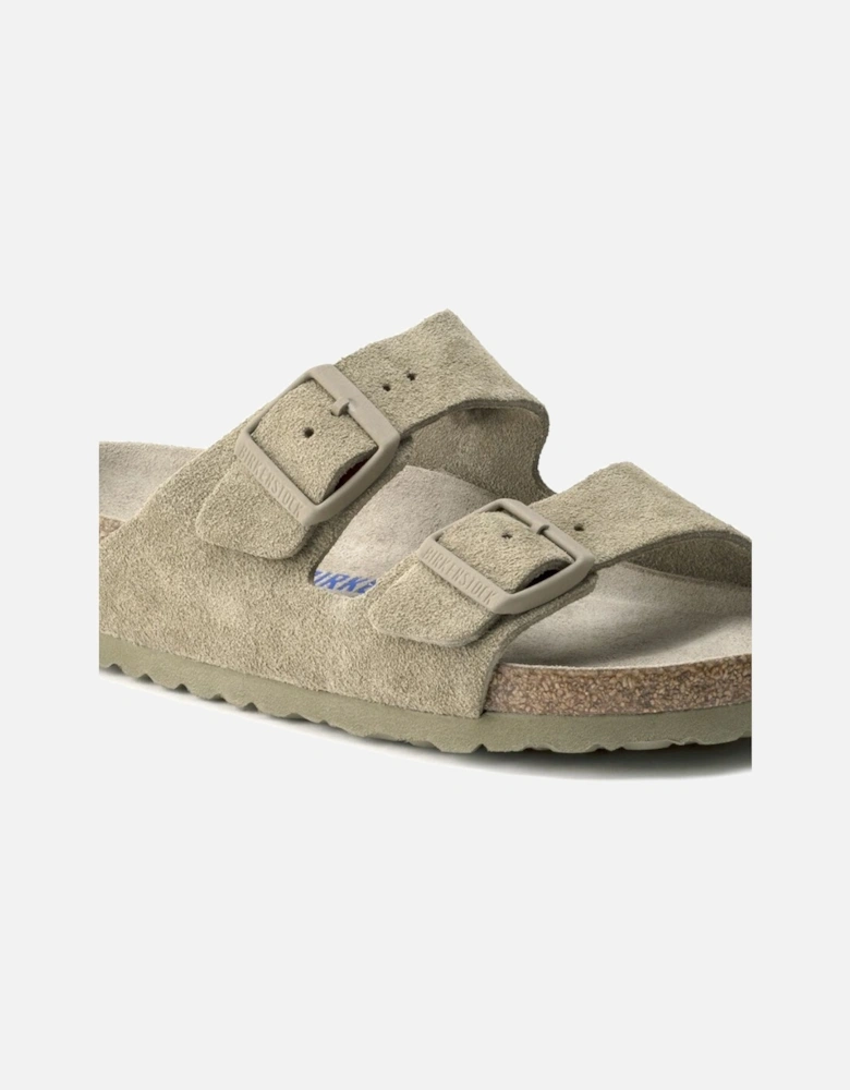 Soft Footbed Suede Leather Faded Khaki Narrow Fit