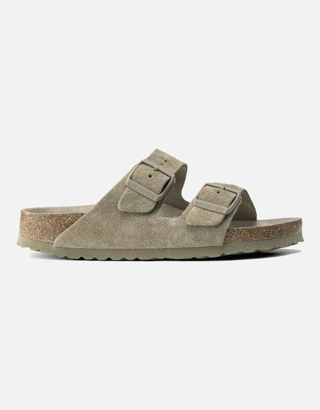 Soft Footbed Suede Leather Faded Khaki Narrow Fit