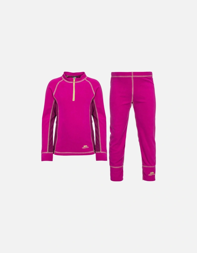 Childrens/Kids Bubbles Fleece Top And Bottom Base Layers