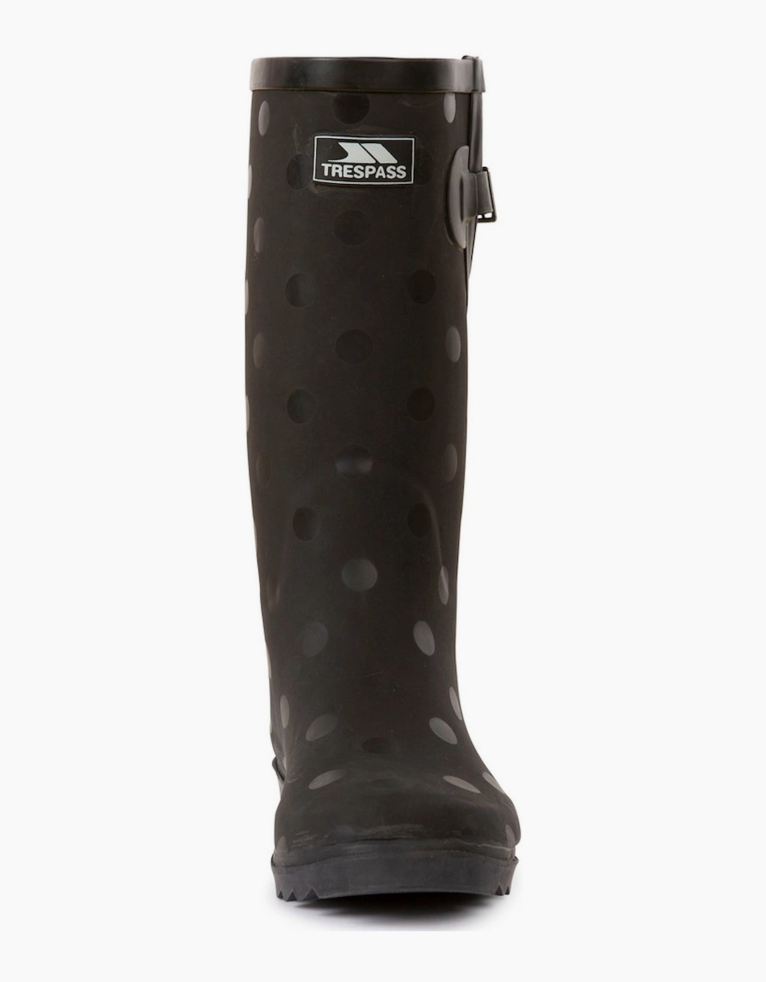 Trespass Women's Black / Elena Polka Dot Wellington Boots - : 8 Size 8 Uk