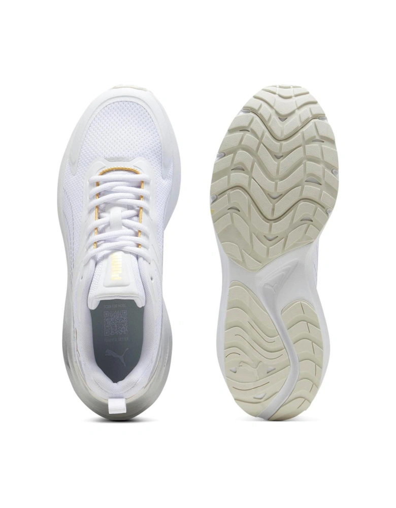 Womens Hypnotic Metallic Shine Trainers - White/metallic