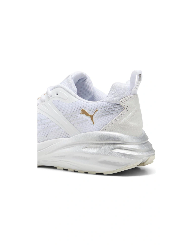 Womens Hypnotic Metallic Shine Trainers - White/metallic