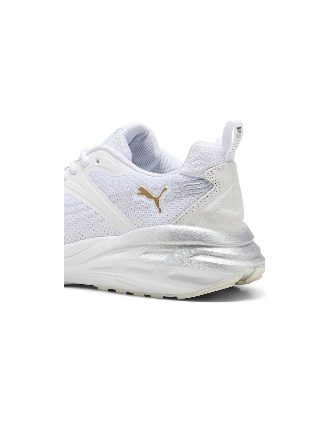 Womens Hypnotic Metallic Shine Trainers - White/metallic