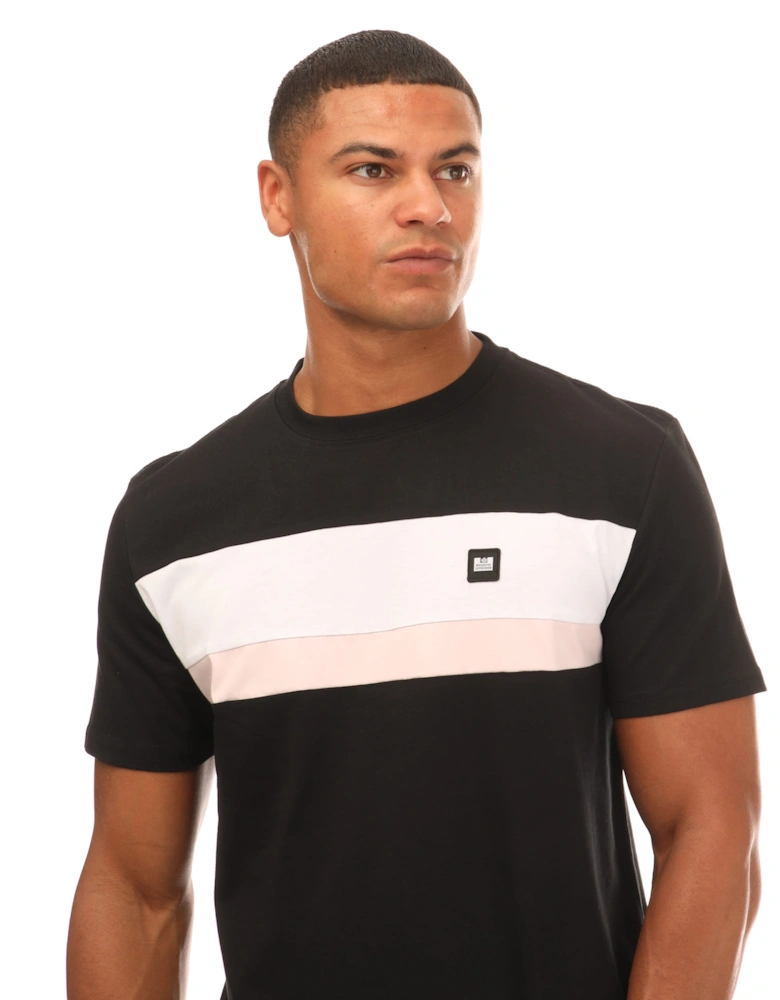 Mens Crossword Colour Block T-Shirt