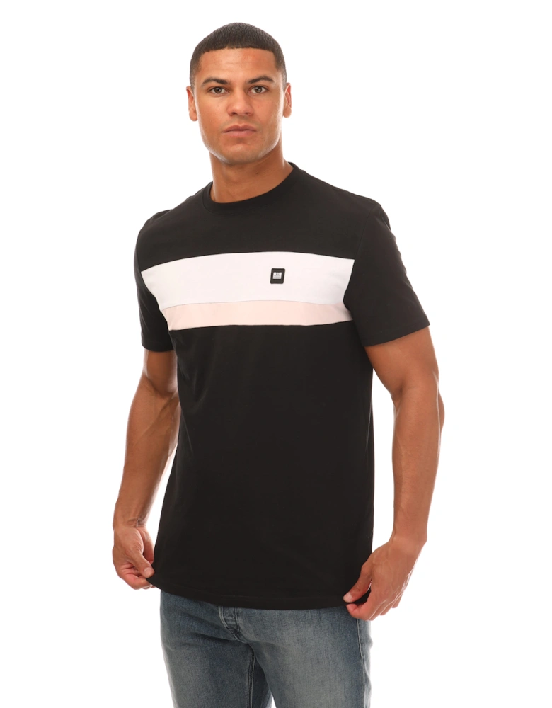 Mens Crossword Colour Block T-Shirt