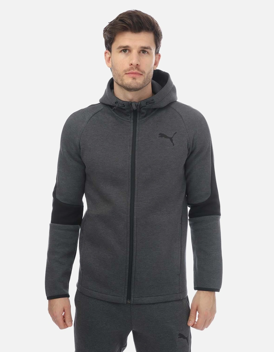 Mens Evostripe Core Full Zip Hoodie, 6 of 5