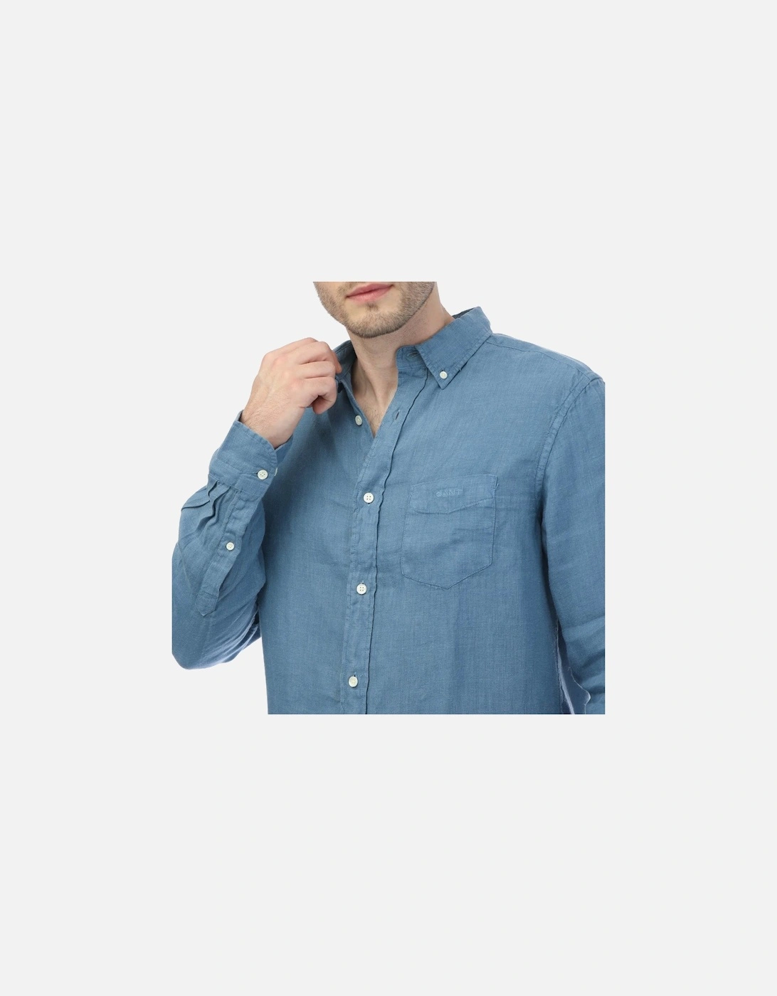 Regular Fit Garment Dyed Linen Shirt - Regular Ut Garment Dyed Linen Shirt