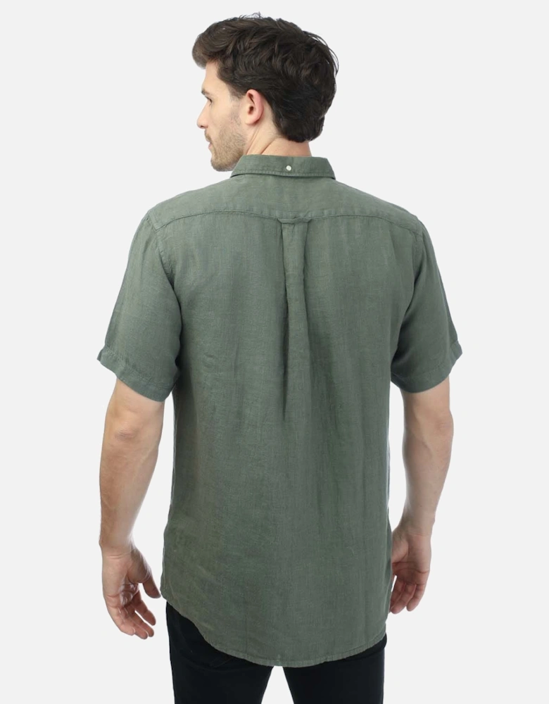 Regular Fit Garment Dyed Linen Shirt - Regular Ut Garment Dyed Linen Shirt