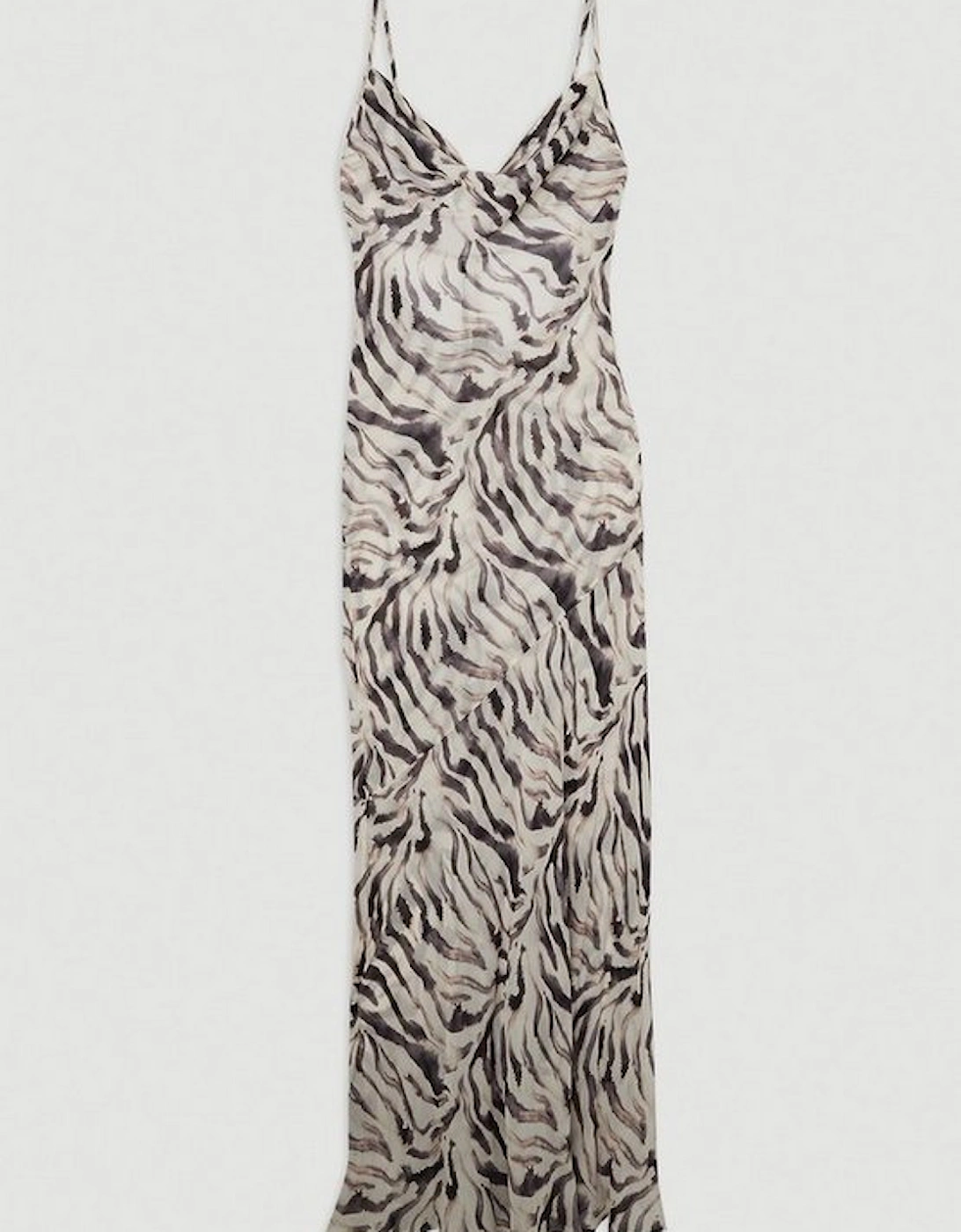 Animal Print Viscose Georgette Beach Slip Dress