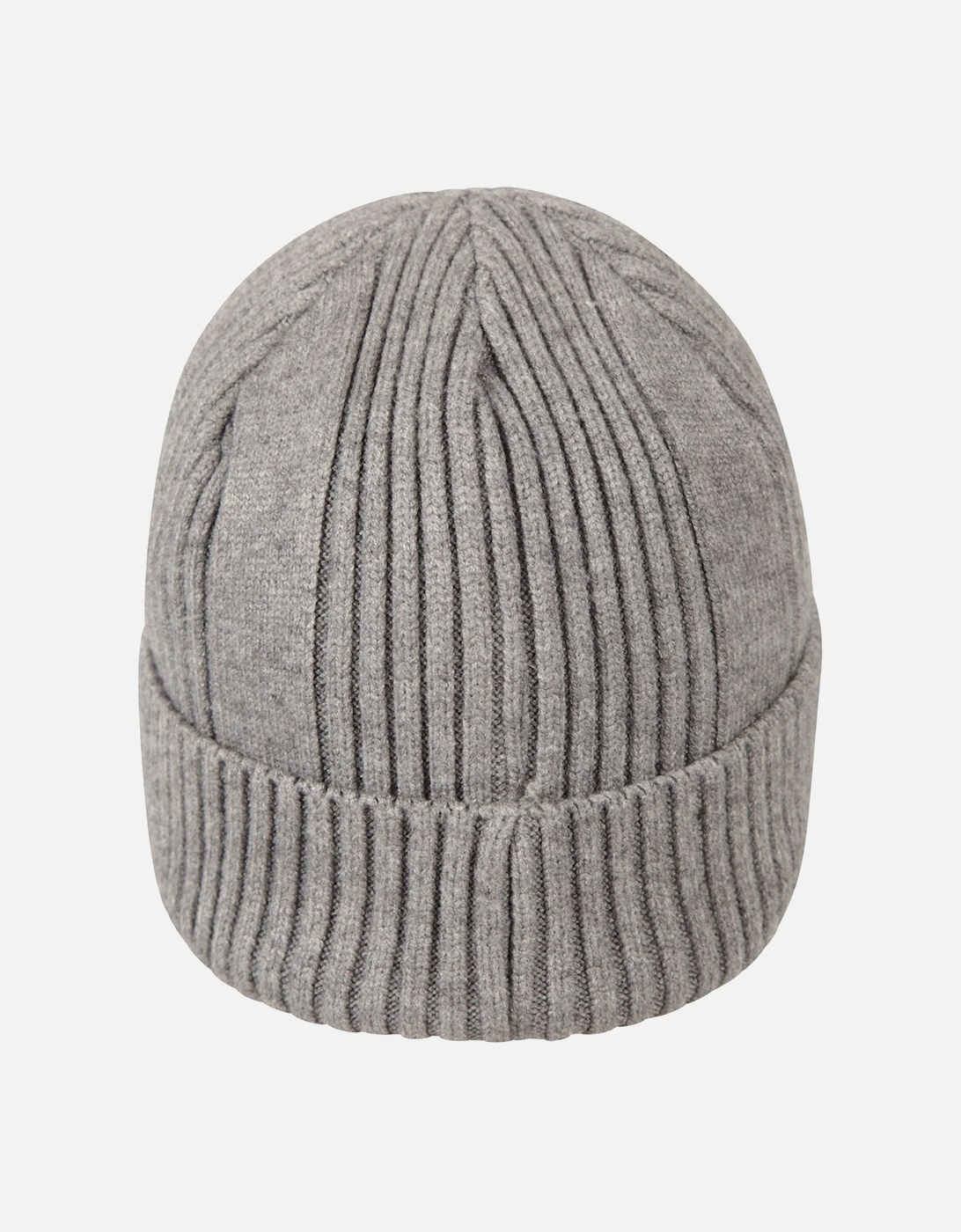 Mens Ribbed Faux Fur Lined Beanie
