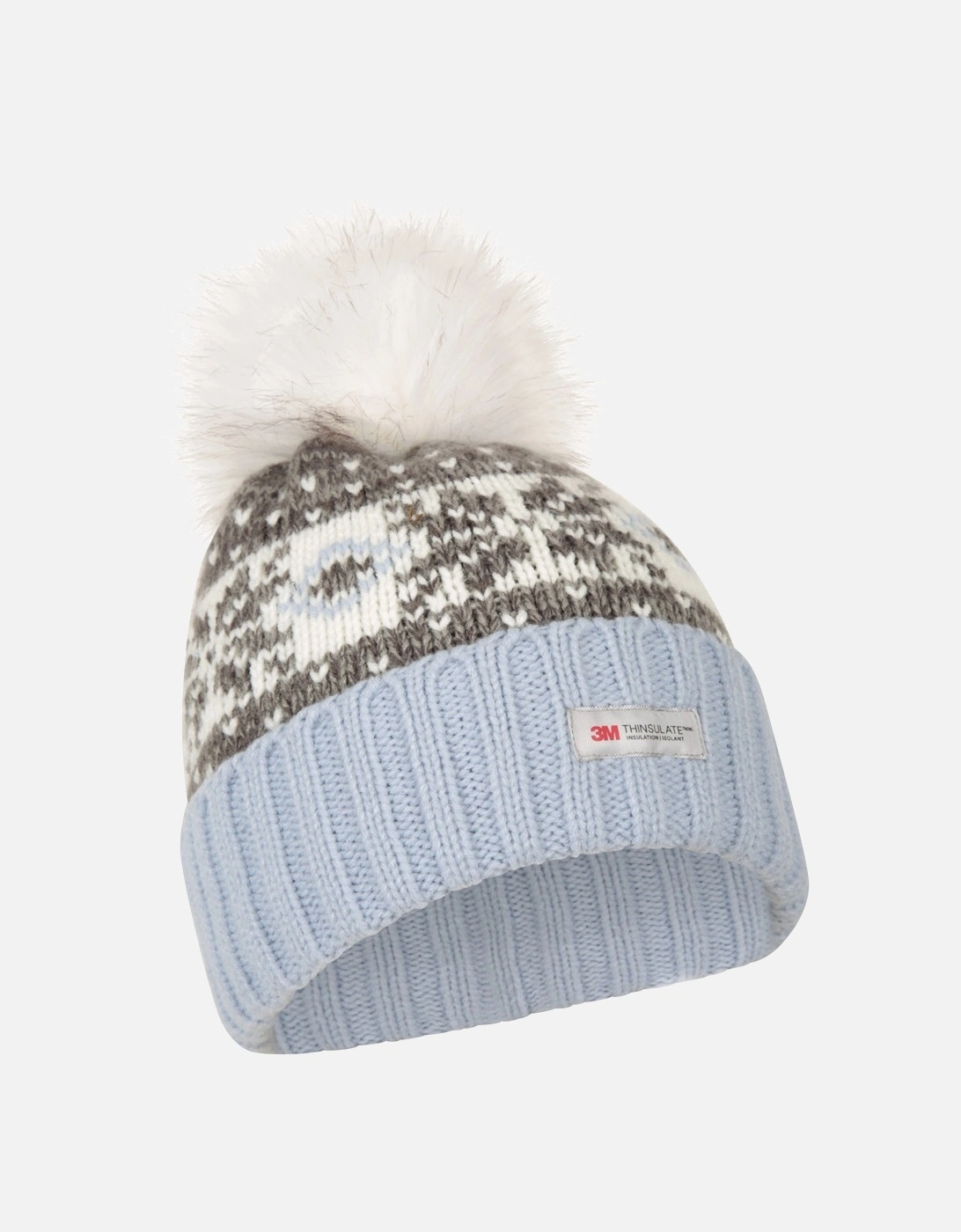 Womens/Ladies Fair Isle Pom Pom Beanie