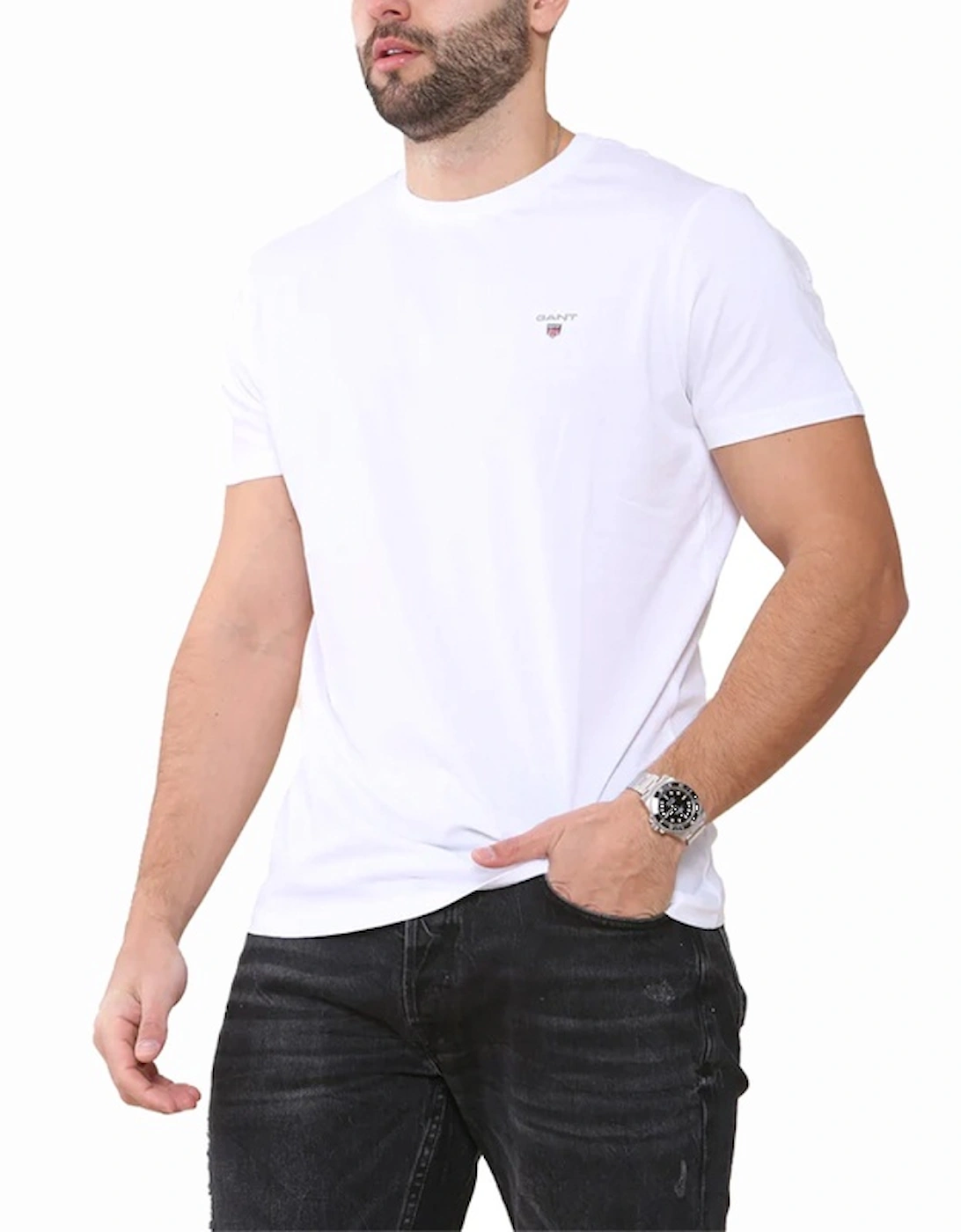 Gant mens regular fit short sleeve shield logo T-shirt, 6 of 5