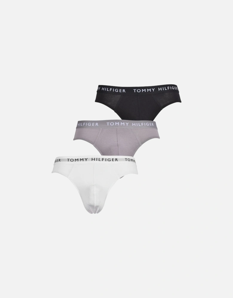 3-Pack Recycled Essentials Briefs, Black/White/Grey