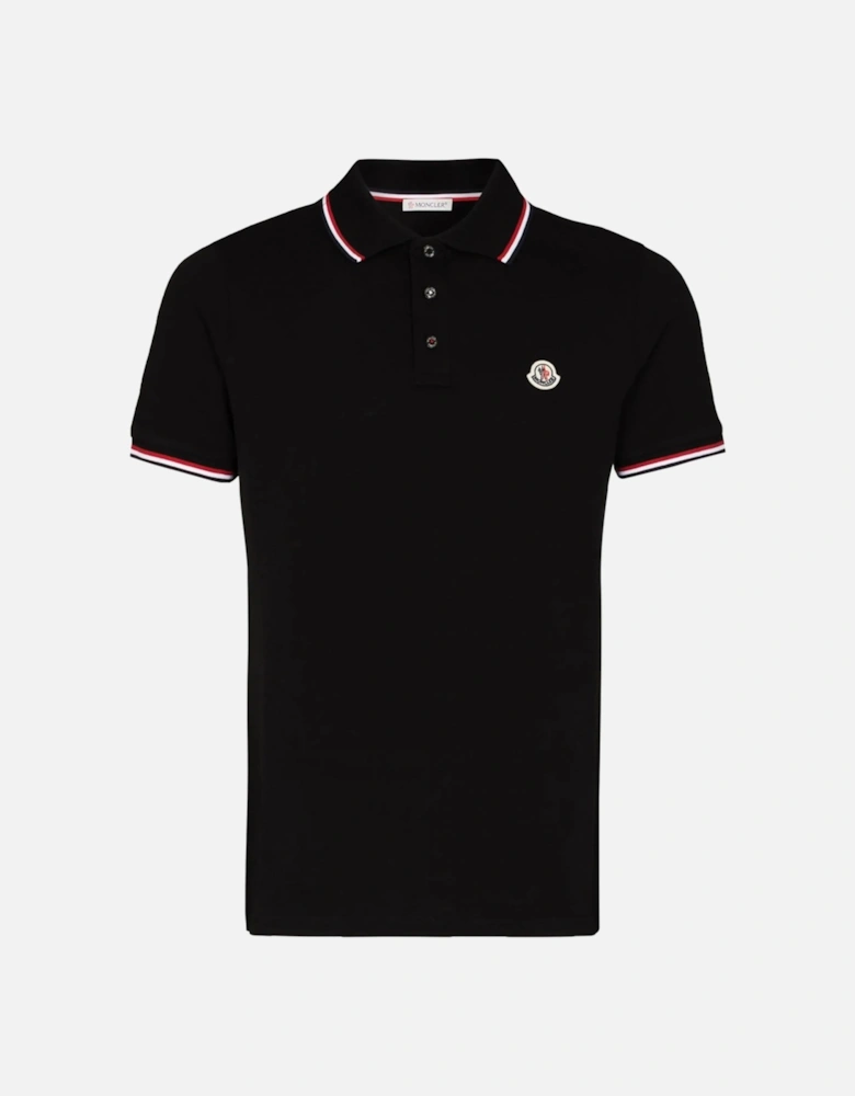 RWB Stripe Polo Black