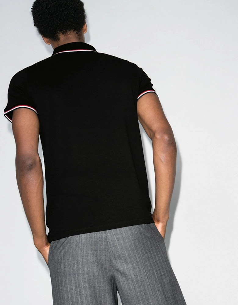 RWB Stripe Polo Black