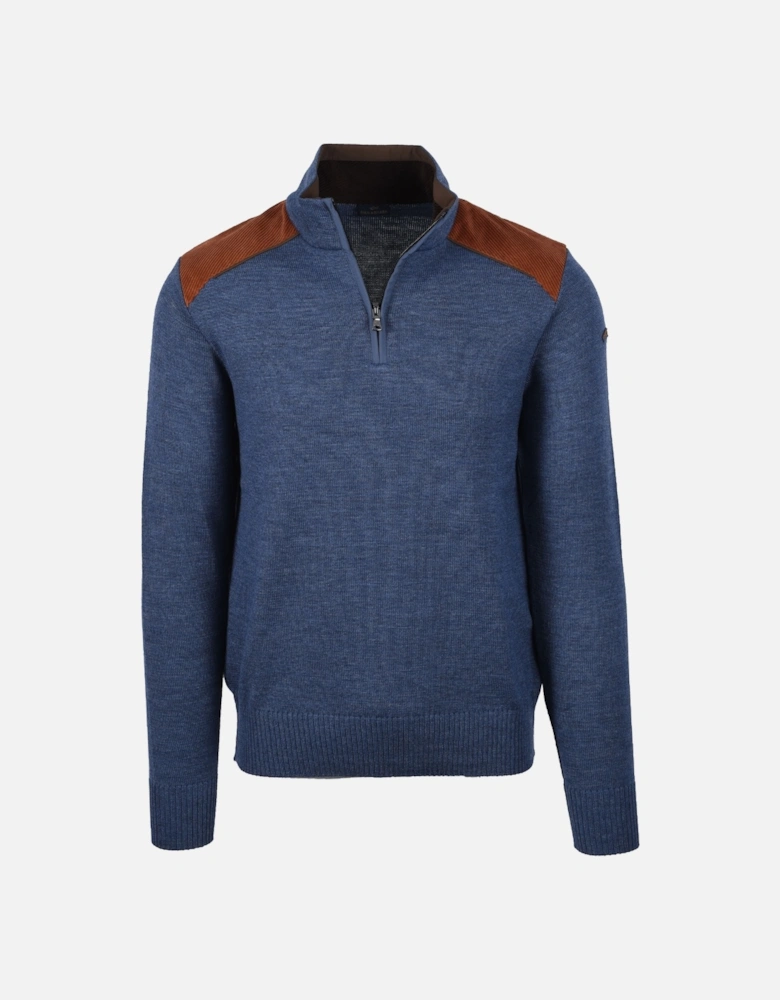 Paul And Shark Half Zip Knitwear Blue