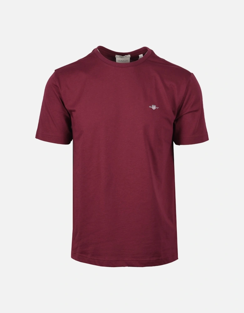 Reg Shield Ss T-shirt Wine Red