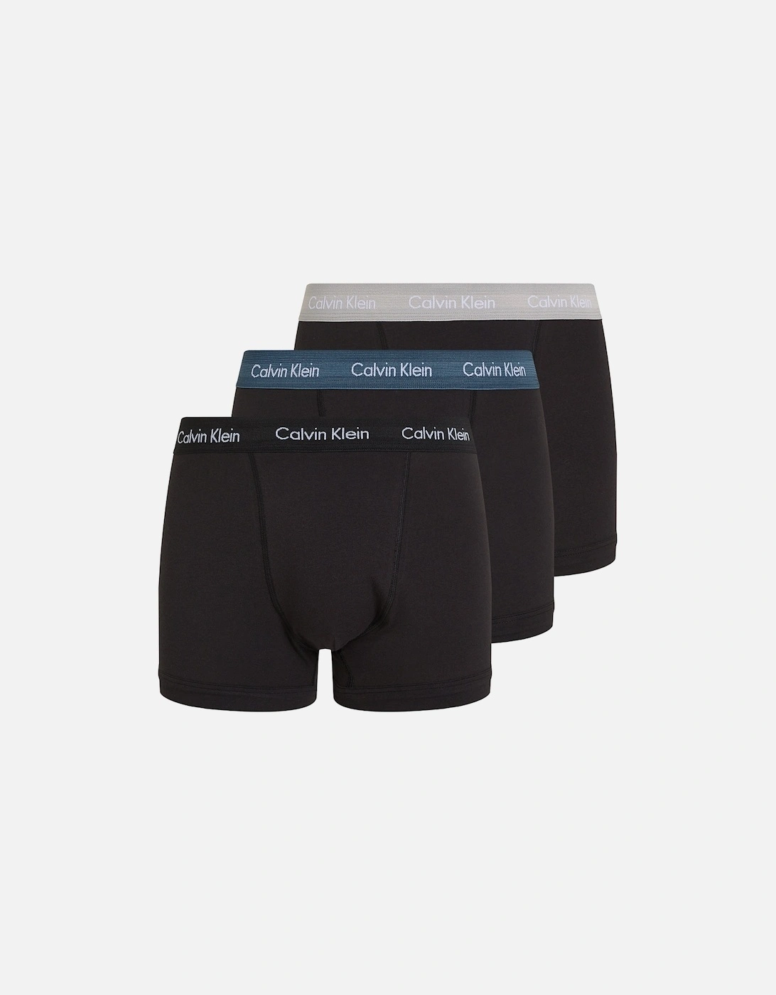 3-Pack Cotton Stretch Boxer Trunks, Black, 12 of 11