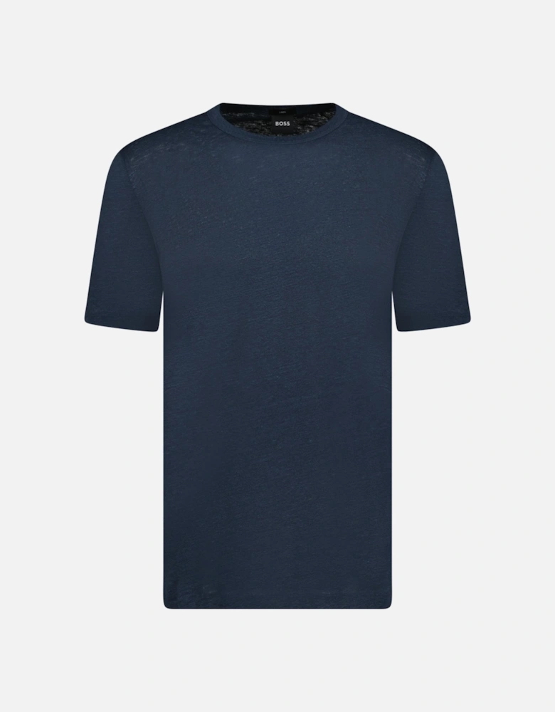 Linen Tiburt T-Shirt Navy