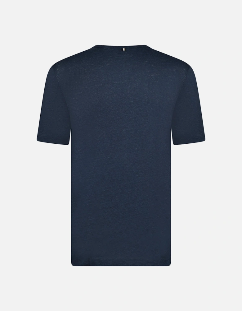 Linen Tiburt T-Shirt Navy