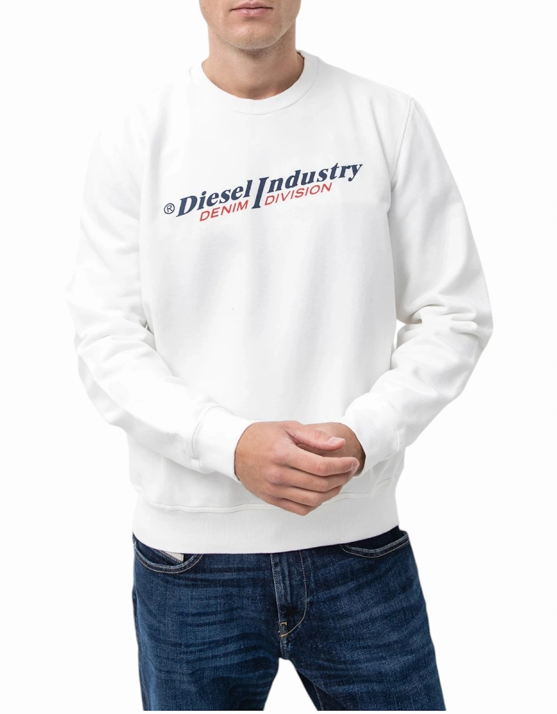 S-GINN-IND Mens Sweatshirt Crew Neck Pullover Casual Jumper Cotton White, 5 of 4