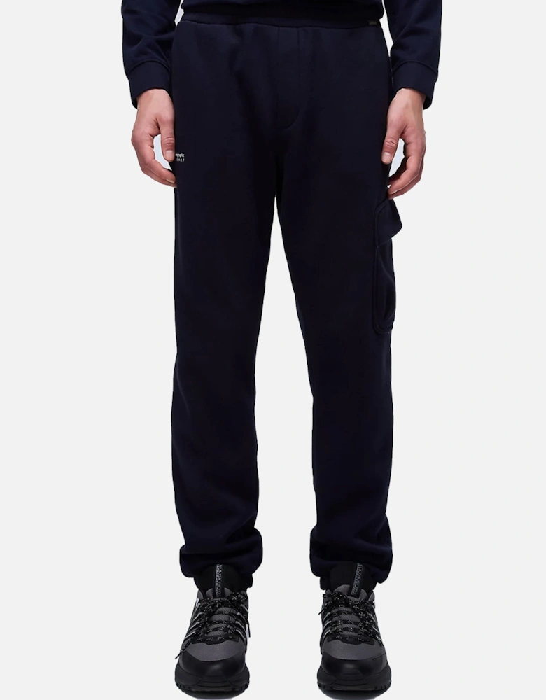 Badge Cargo Joggers Dark Blue