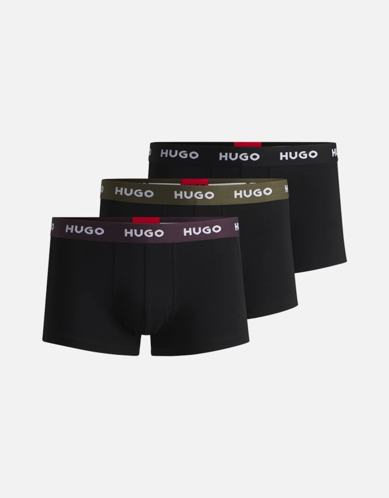 3-Pack Boxer Trunks, Black