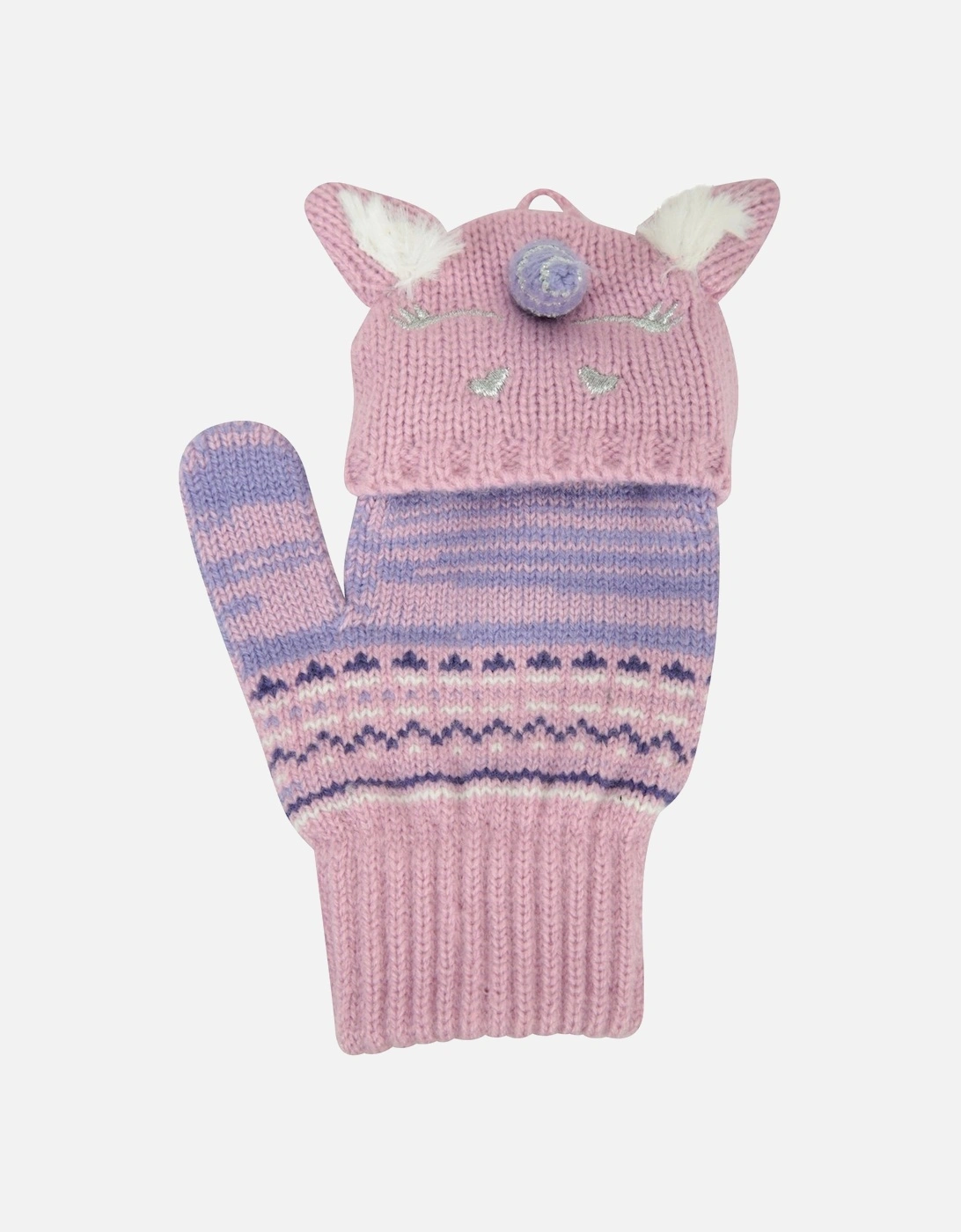 Childrens/Kids Knitted Unicorn Gloves