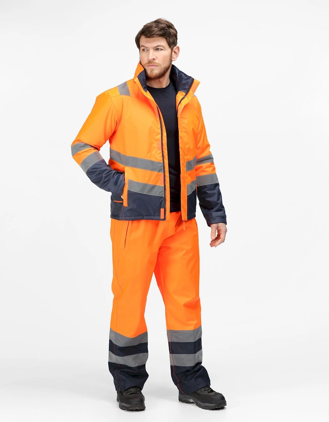 Mens Hi-Vis Waterproof Jacket