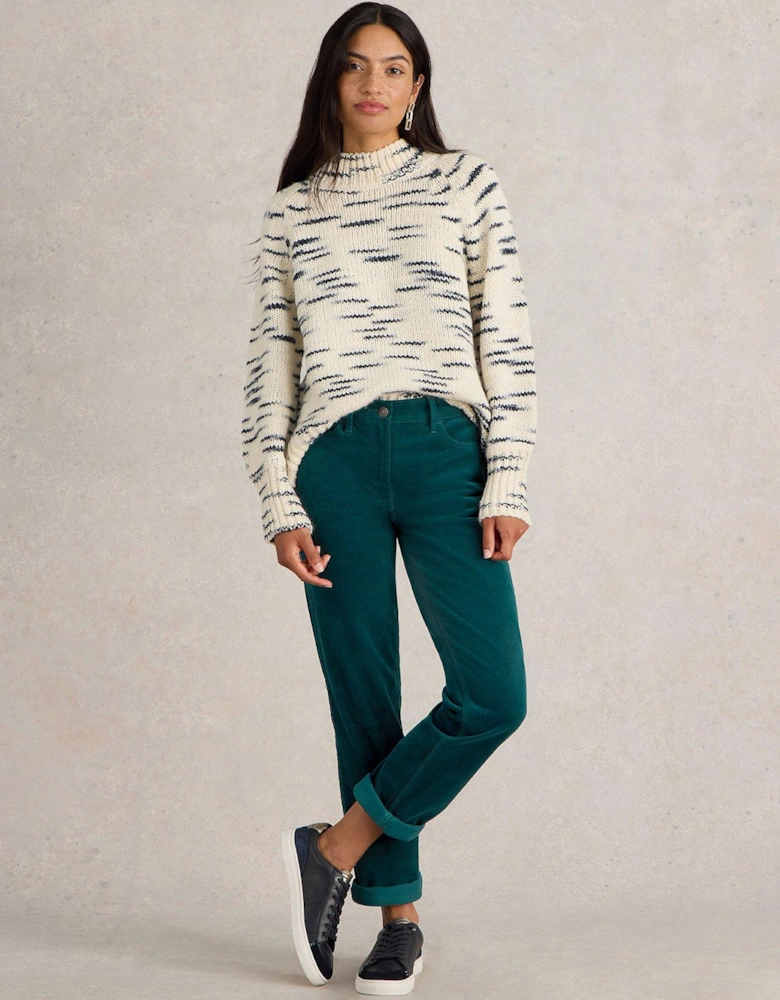 Brooke Straight Cord Trousers - Green