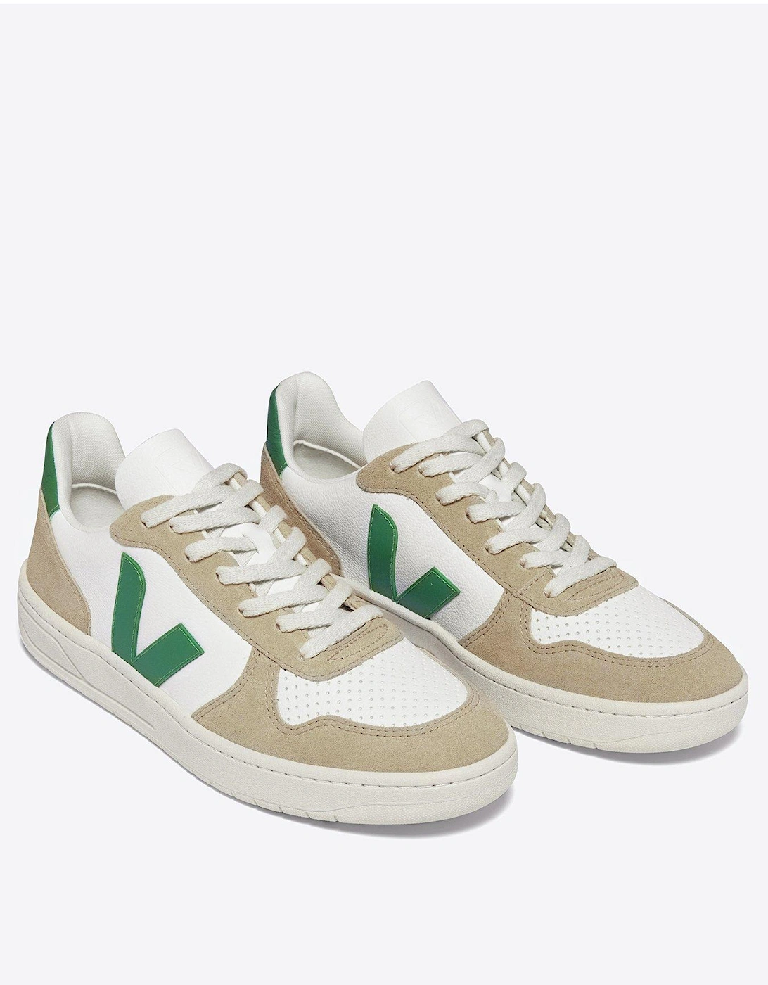 Mens V-10 Trainers - Green/Brown