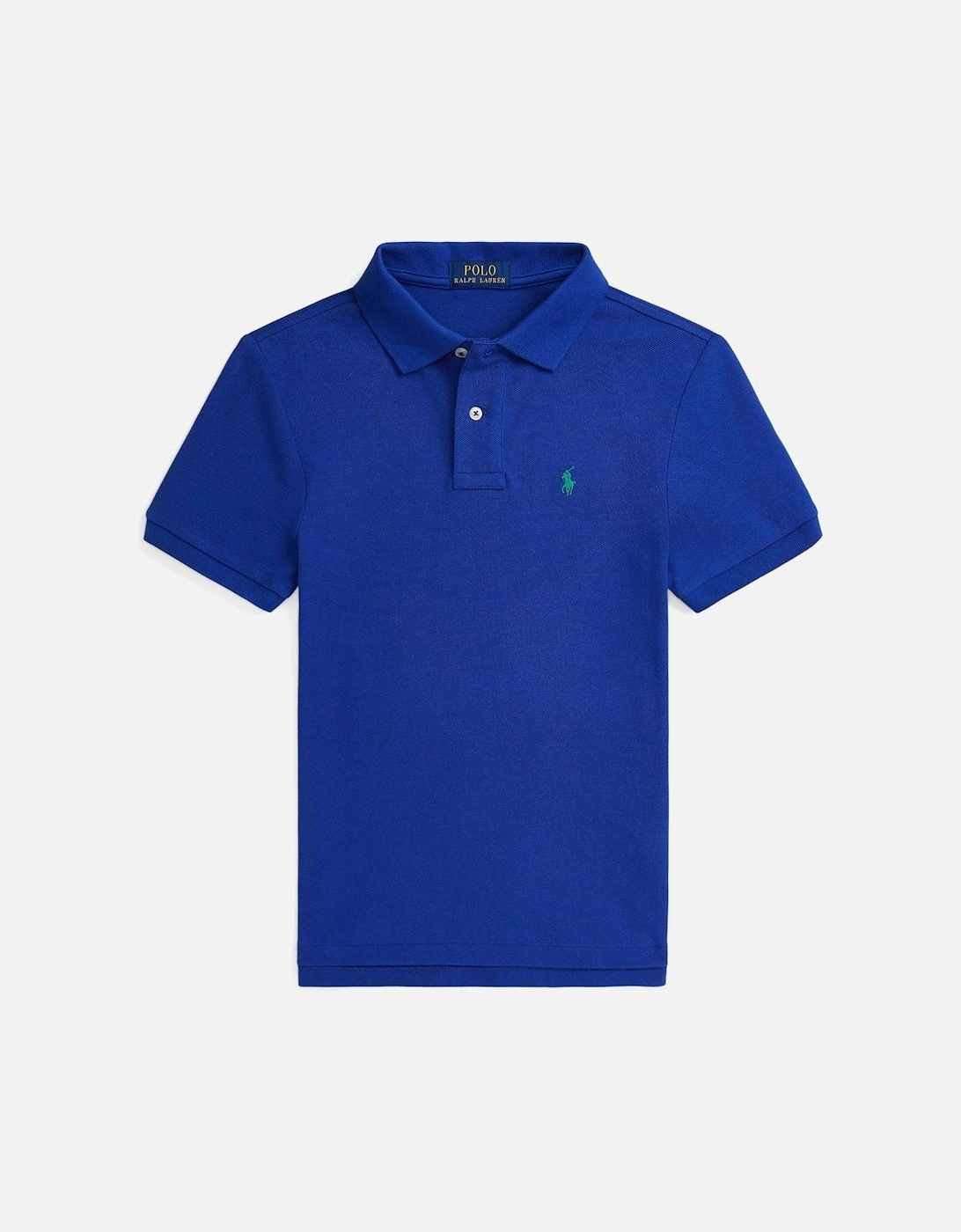 Boys Short Sleeve Slim Polo Shirt - Blue, 3 of 2