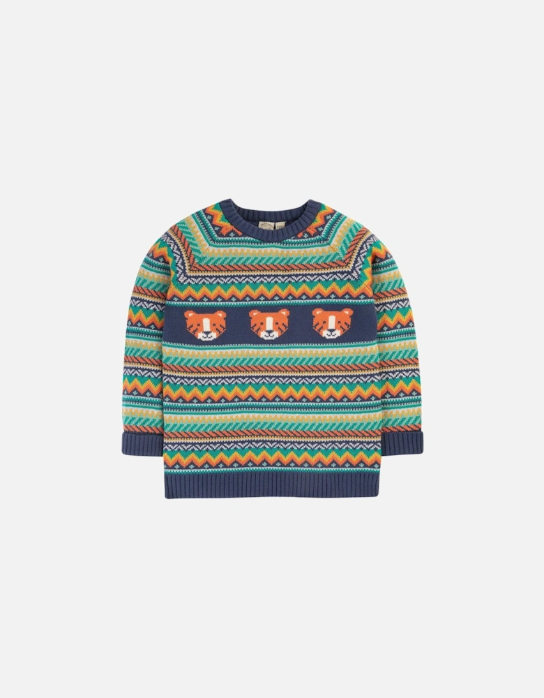 Boys Fowey Fairisle Knitted Jumper - Multi