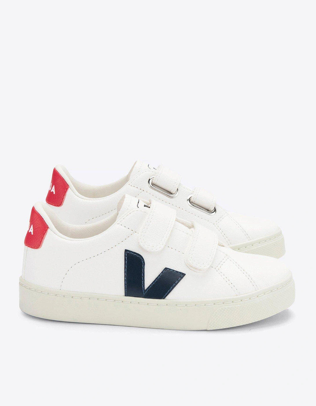 Boys Small Esplar Trainers - White/Navy, 2 of 1