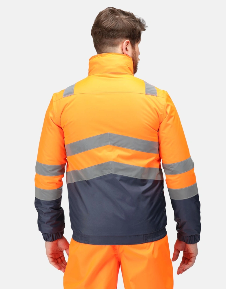 Mens Bomber Waterproof Hi-Vis Jacket