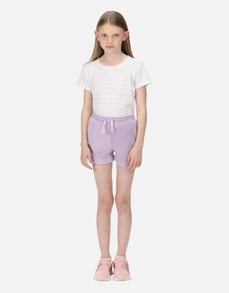 Girls Dayana Towelling Casual Shorts