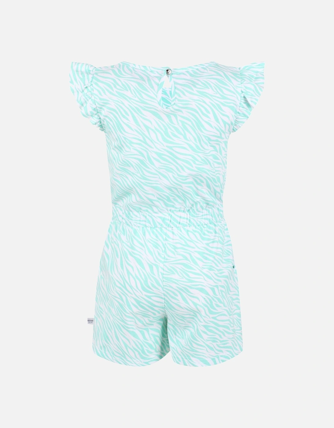 Girls Dasie Zebra Print Ruffle Playsuit