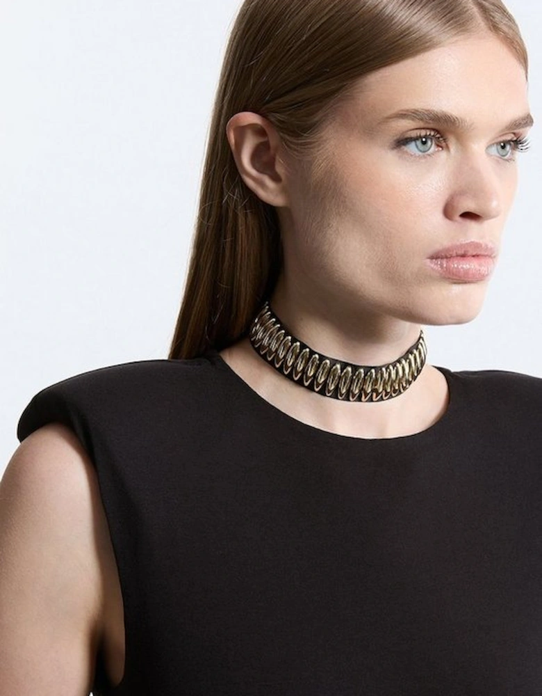 Statement Fabric Choker Necklace