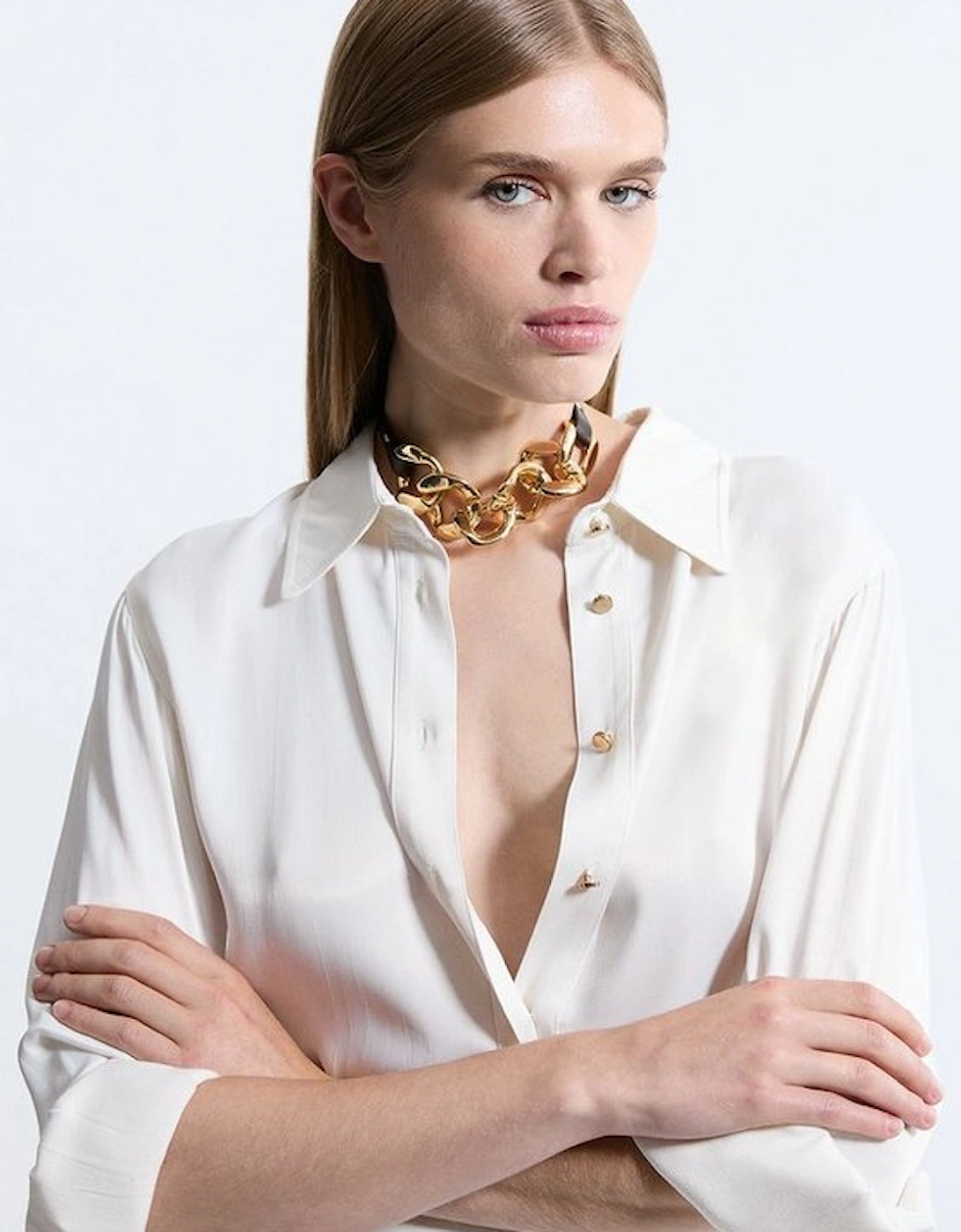 Chunky Statement Chain Pu Necklace, 5 of 4