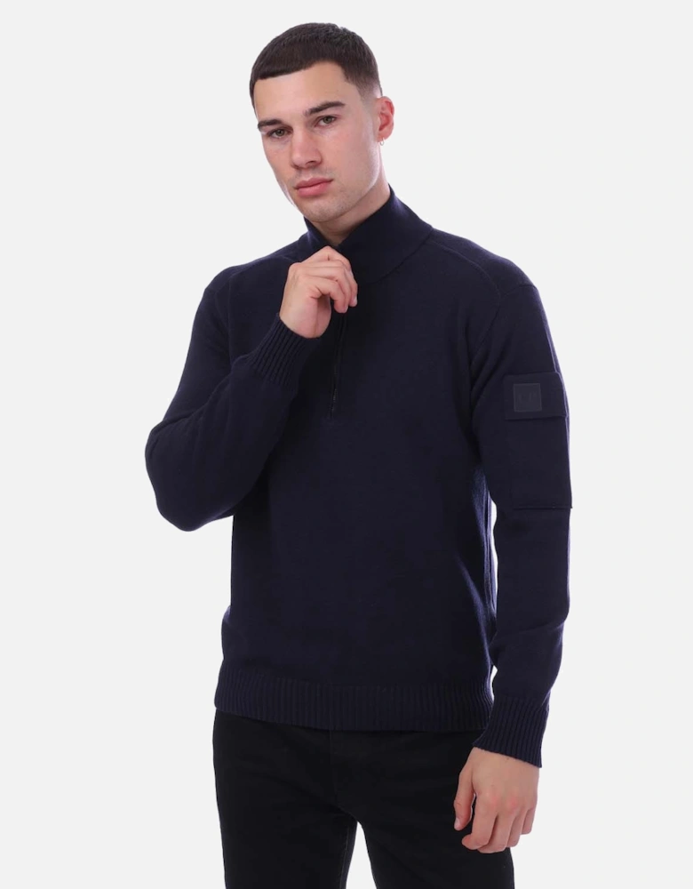 Knitted Half-Zip Sweatshirt