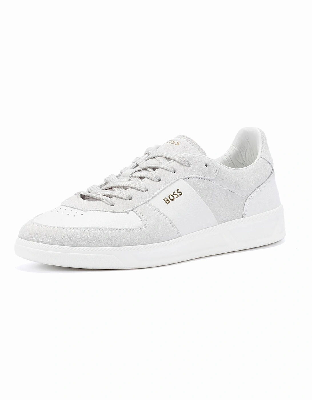 Boss Brandon Suede/Leather Men's White Trainers