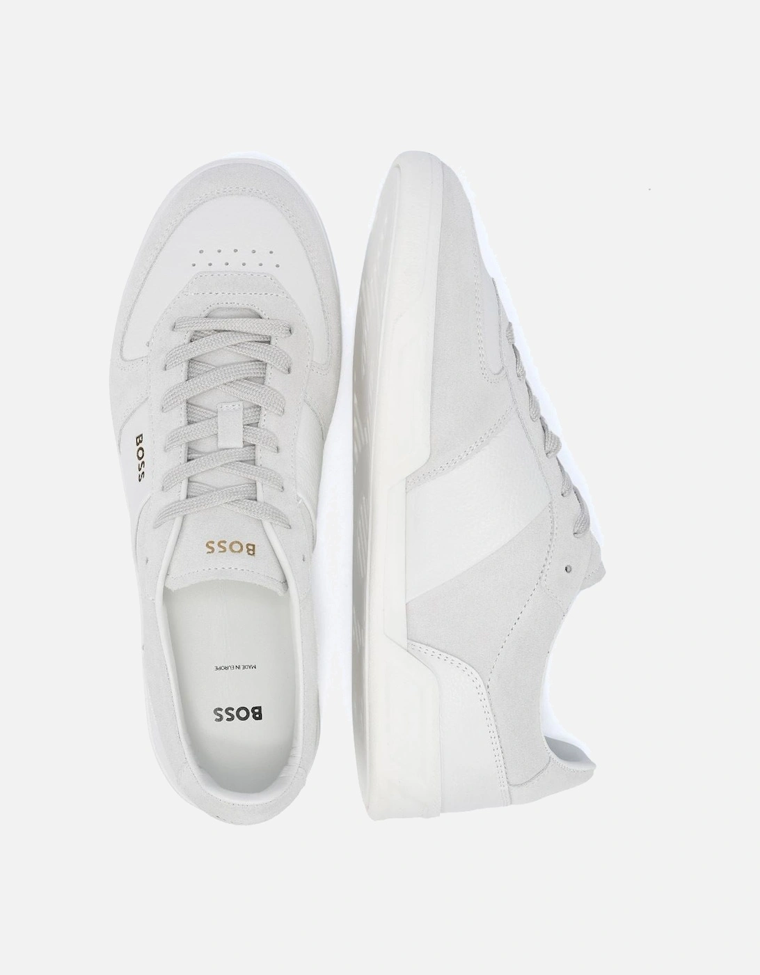 Boss Brandon Suede/Leather Men's White Trainers