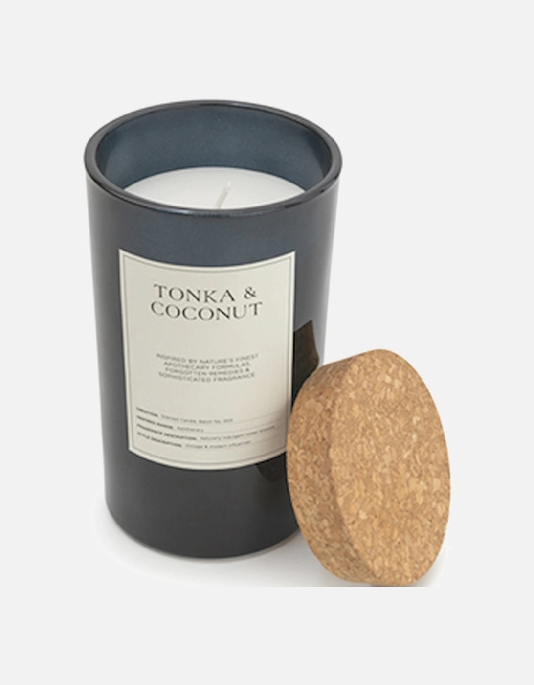 15cm Large Glass Candle With Cork Lid Tonka And Coconut, 2 of 1