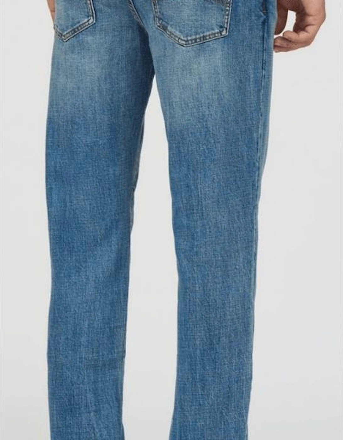 Cotton Slim Fit Mid Wash Blue Jeans