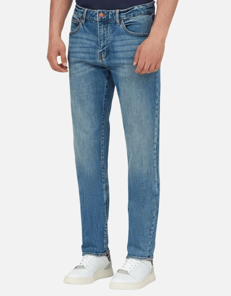 Cotton Slim Fit Mid Wash Blue Jeans