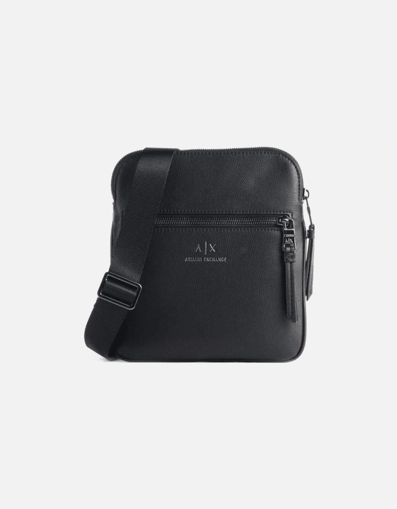 Synthetic Crossbody Black Messenger Bag