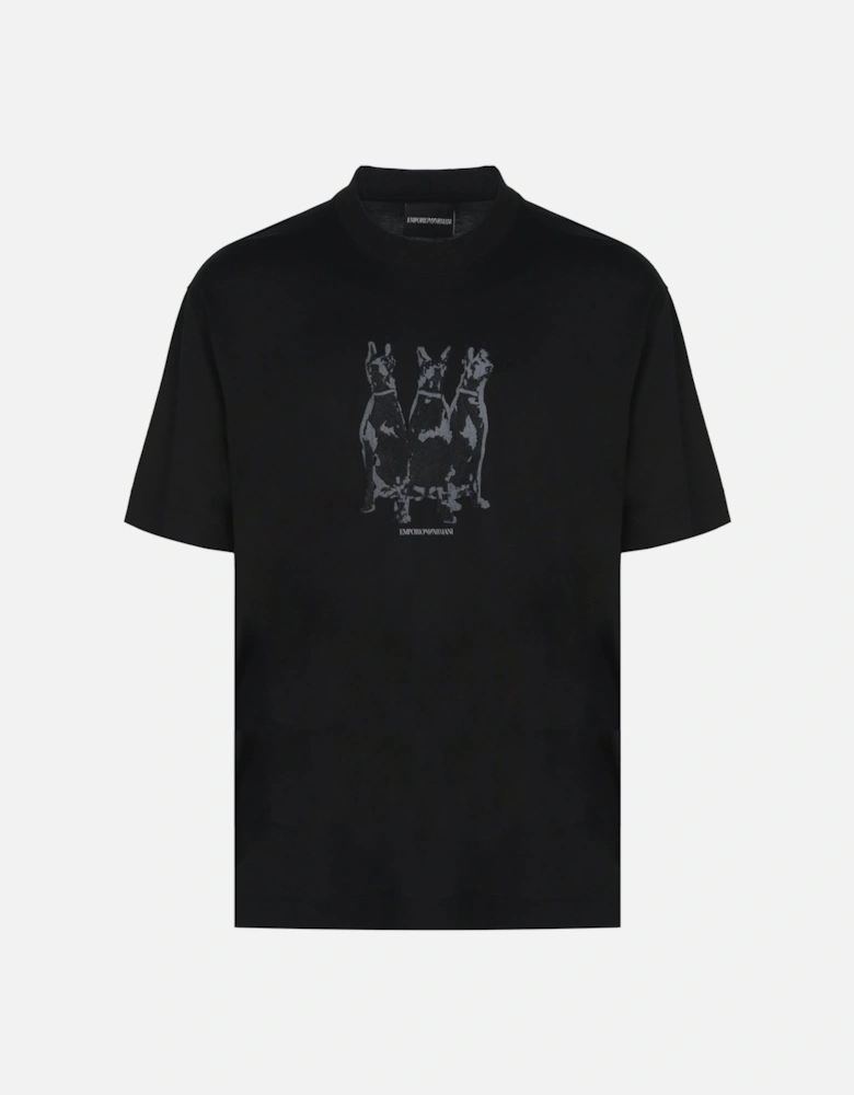 Branded Cotton T-shirt Black